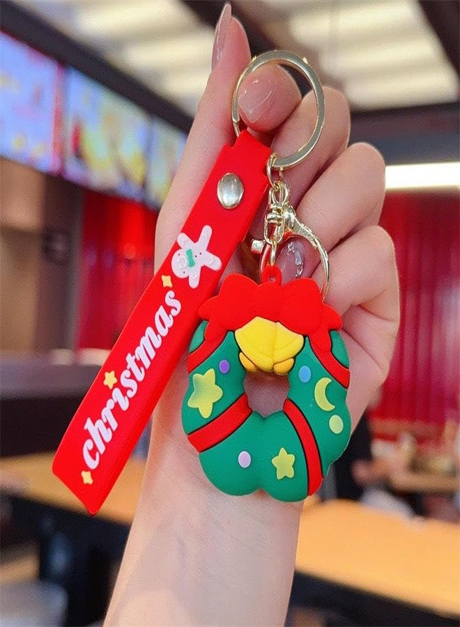 IndusBay® Set of 2, 3D Christmas Theme Cute Keychain Bag Keychain Key Holder Christmas Party Gift Giveaways Pendants Key Chain Gifts, Multicolor - Image 4